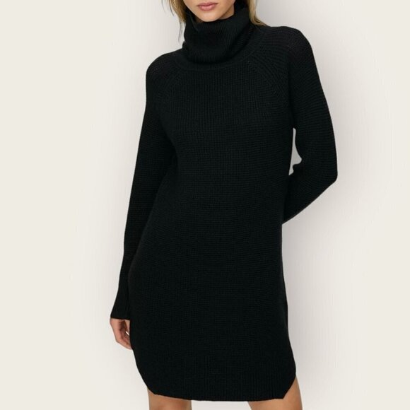 Aritzia Dresses & Skirts - Wilfred Free Bianca Merino Wool Turtleneck Dress Black